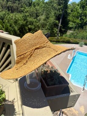 Scala Straw Sun Hat in Natural Tan, Size:  S/M fits up to 21” head